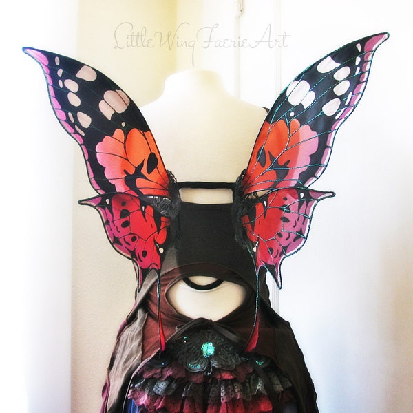 Painted Lady Silk Butterfly Strapless Wings