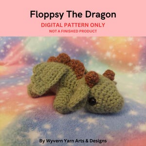 Floppsy the Crochet Dragon Amigurumi Plushie Pattern