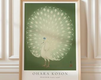 Ohara Koson Peacock Art Print - Vintage Japanese Woodblock
