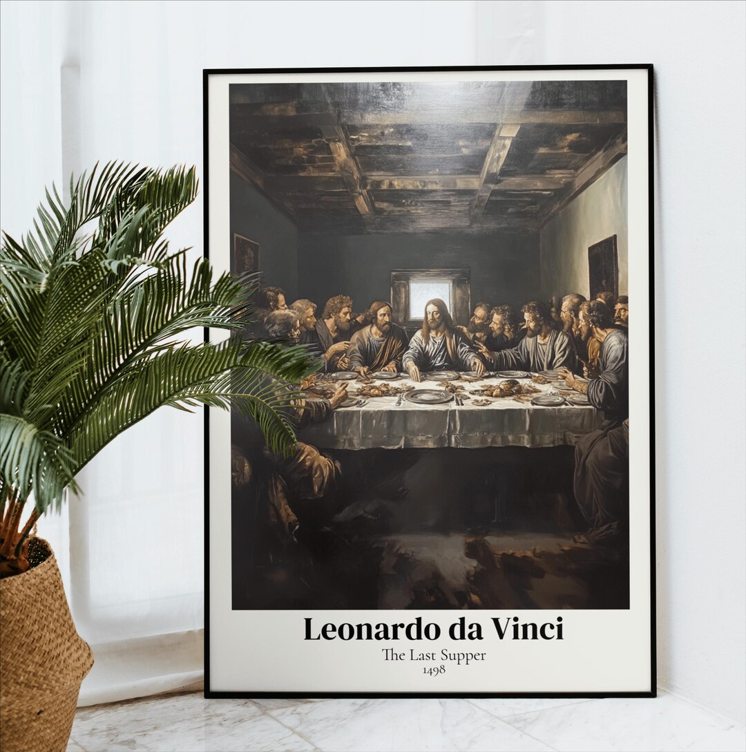 Leonardo Da Vinci-inspired Print - the Last Supper Art Reproduction ...