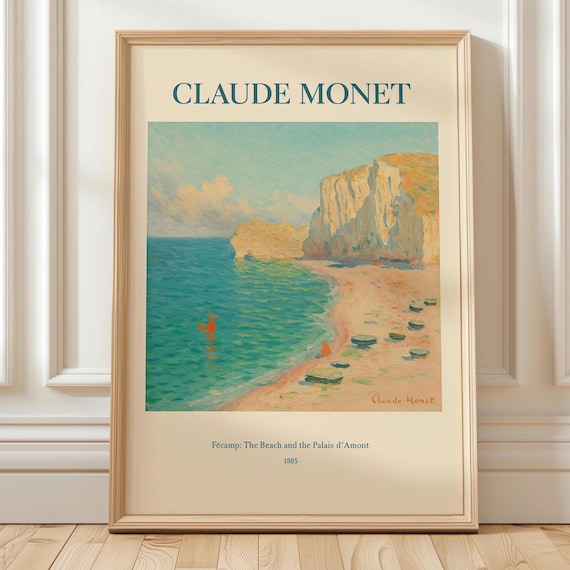 Claude Monet Print, Vintage Beach Scene - Impressionist Wall Art | Archival Paper | Multiple Sizes
