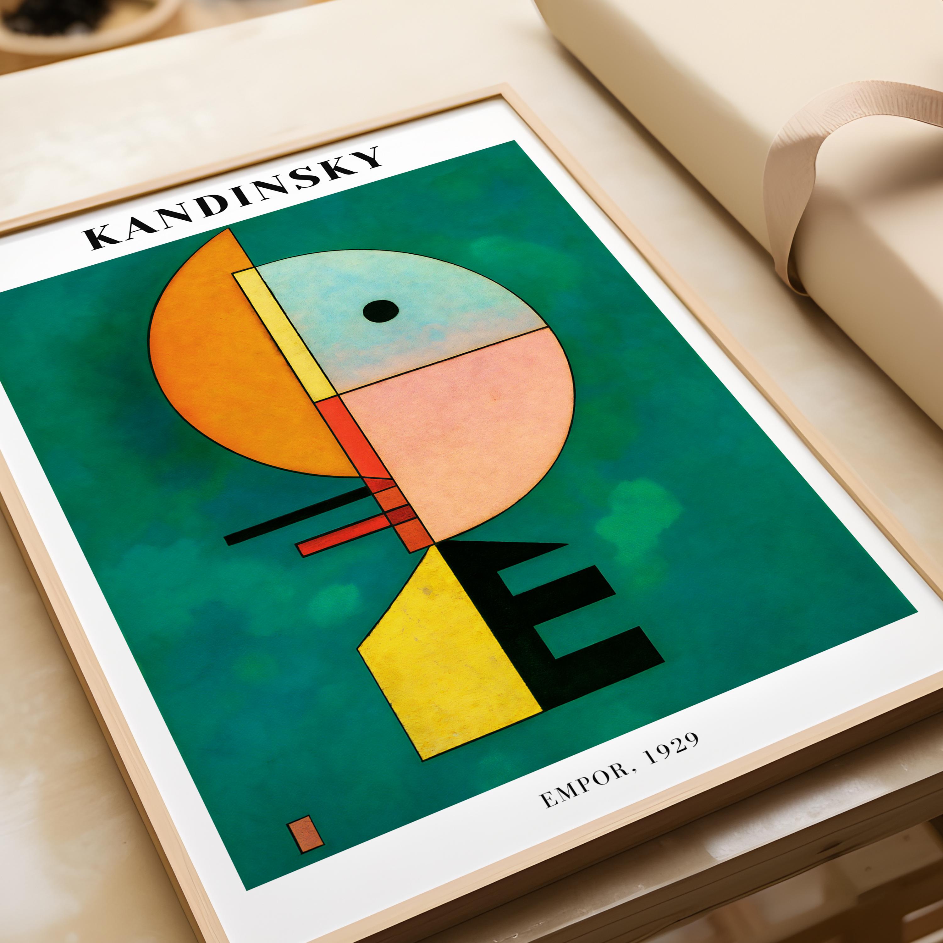 カンディンスキー抽象ウォールアートプリント - バウハウス幾何学模様