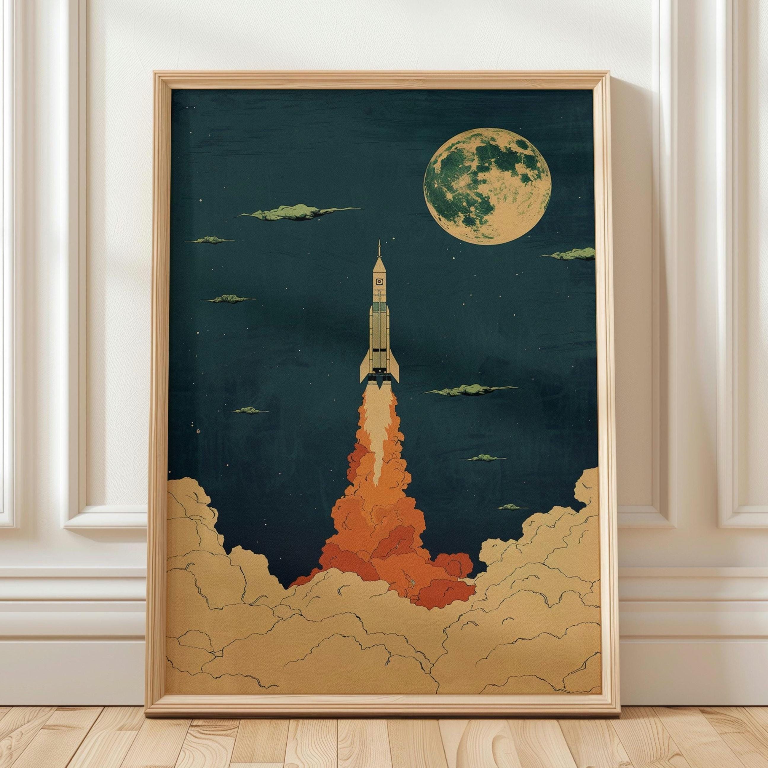 Vintage Rocket Ship - Etsy