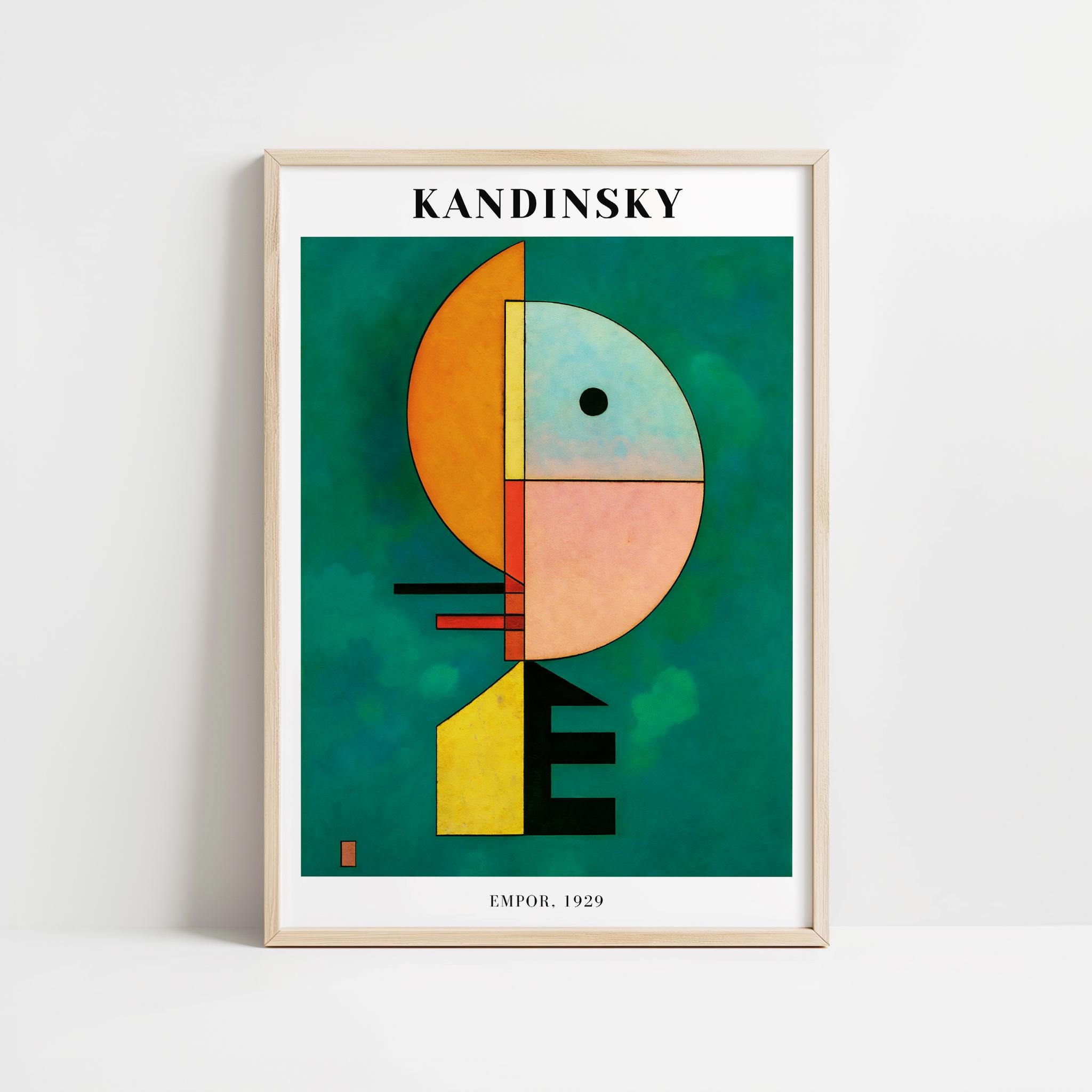 カンディンスキー抽象ウォールアートプリント - バウハウス幾何学模様