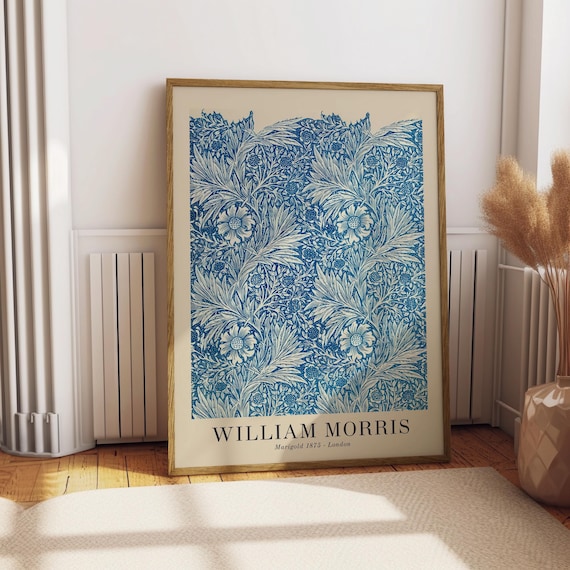 Marigold Wall Art Print, William Morris Style | Fine Art Paper | Framed or Unframed