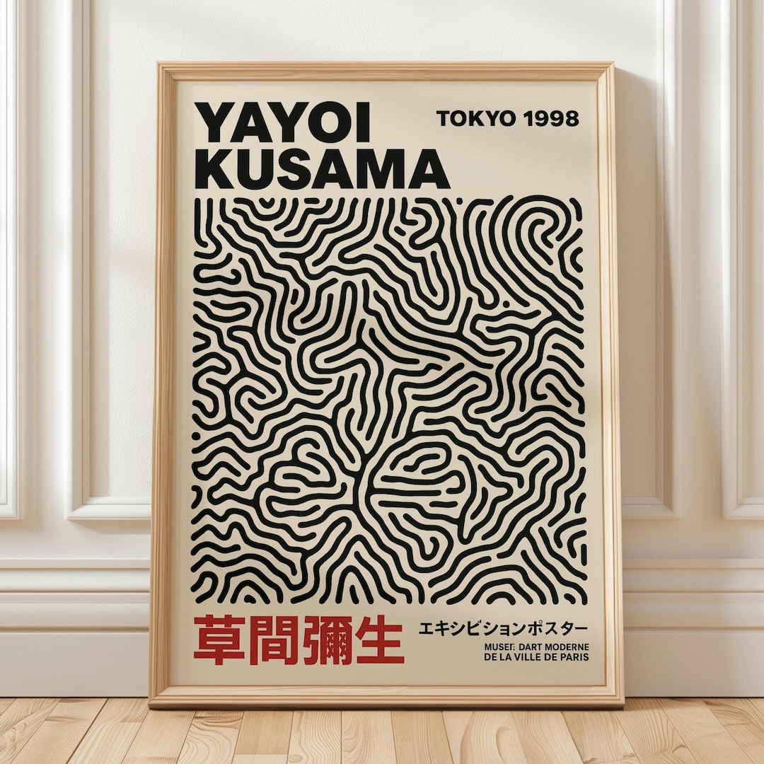 Yayoi Kusama Poster, Colorful Polka Dot Pattern | Premium Giclee