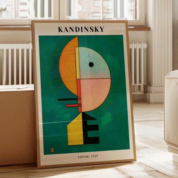 アートポスター バウスハウス カンディンスキー ハウス カンディンスキー抽象ウォールアートプリント - バウハウス幾何学模様