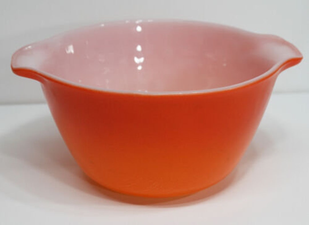 Vintage Anchor Hocking Fireking Orange Ombre Glass Nesting Etsy