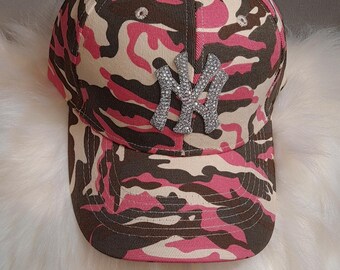 NY Bling Camo Baseball Cap, Adjustable - Etsy display picture 3