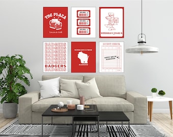University of Wisconsin Madison Prints | Wall Art | College Prints | Dorm Decor