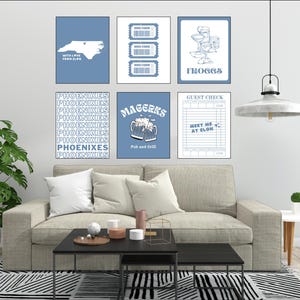 Blue Elon University Prints | Wall Art | College Prints | Elon | Dorm Decor
