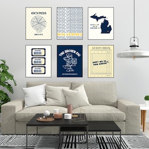 University of Michigan Prints | Wall Art | College Prints | UMich | Dorm Decor