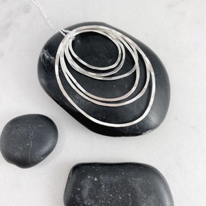 Hammered Sterling Silver Six Circle Necklace: Family Karma Pendant