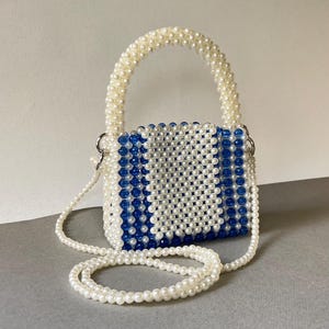 Bolso de cuentas, bolso de cristales, bolso de perlas, bolso hecho a mano