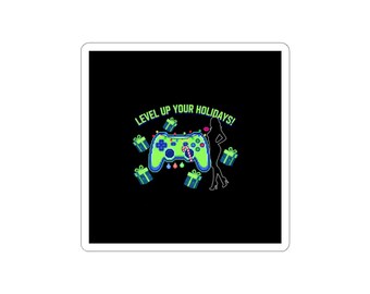 Level Up Your Holidays Controller Sticker | Gaming, PC Gamer, Coding Sticker