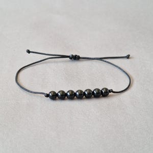 Petite black tourmaline bracelet protection bracelet black tourmaline jewelry gift for her
