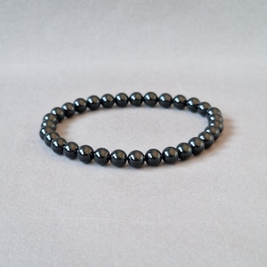 Pulsera de cuentas de turmalina negra de grado AA, pulsera protectora de joyería de turmalina negra