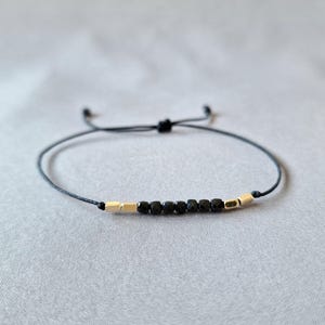 Petite black tourmaline bracelet protection bracelet black tourmaline jewelry