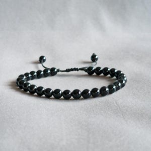 Adjustable black tourmaline bracelet black tourmaline jewelry protection bracelet