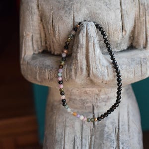 Black tourmaline bracelet black tourmaline jewelry protection bracelet gift for woman
