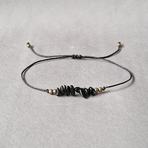 Petite black tourmaline bracelet protection bracelet black tourmaline jewelry gift for her