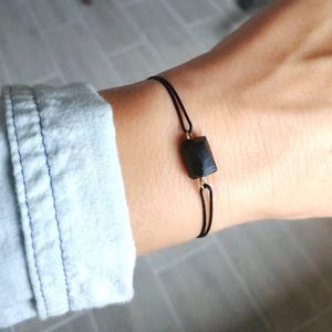 Black tourmaline bracelet protection bracelet black tourmaline jewelry gift for woman