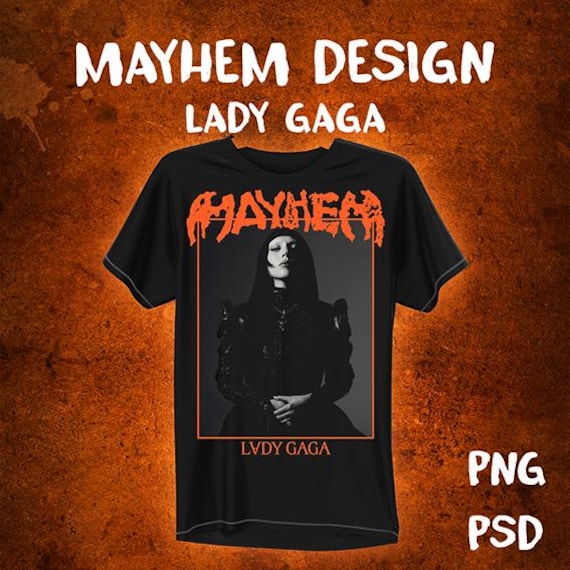 Mayhem Lady Gaga T-shirt Design PNG PSD DTF - Etsy