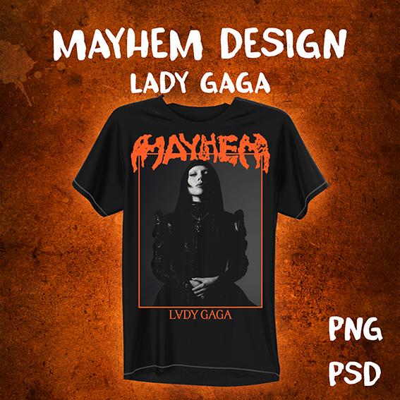 Mayhem Lady Gaga T-shirt Design PNG PSD DTF - Etsy