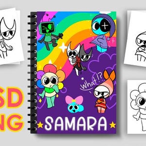 Libro para colorear personalizable DANDYS WORLD editable PSD
