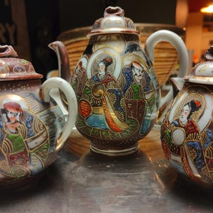Satsuma Kutani porcelain tea set