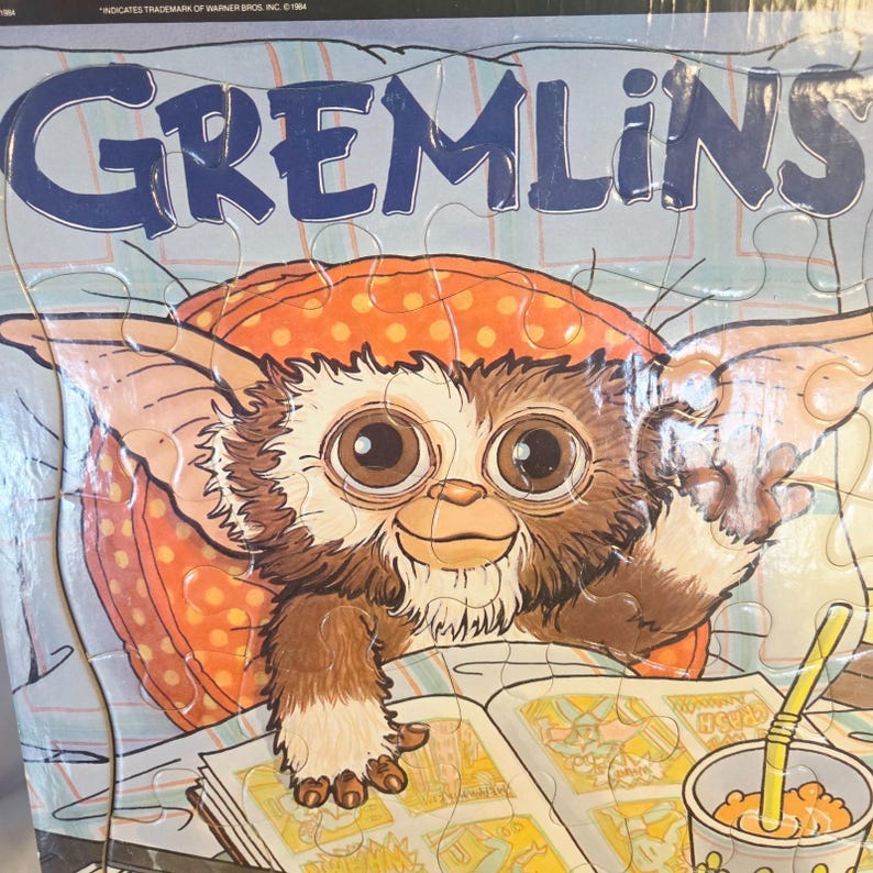 Vintage 1984 Gremlins Puzzleforms Colorforms 30 Pc Puzzle Warner Bros ...