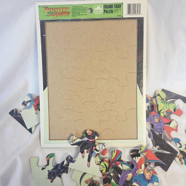 Vintage 1986 Defenders of the Earth Golden Frame Tray Puzzle Complete image 7