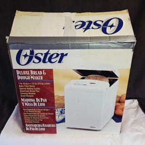 Oster Deluxe Bread & Dough Maker Model 5814 w/ Pan Manual  Original Box Works