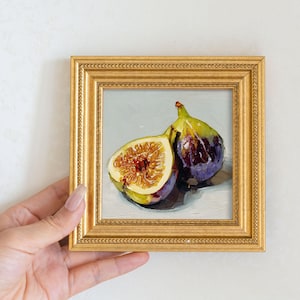 柿の油絵、静物画 7.8 x 7.8 インチ - Etsy 日本