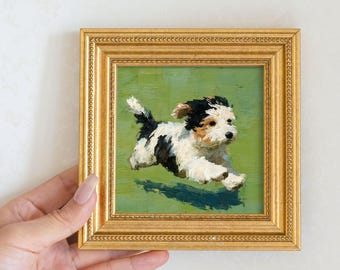 茶色の犬の油絵 | ペットの肖像画 気まぐれなアート - Etsy 日本