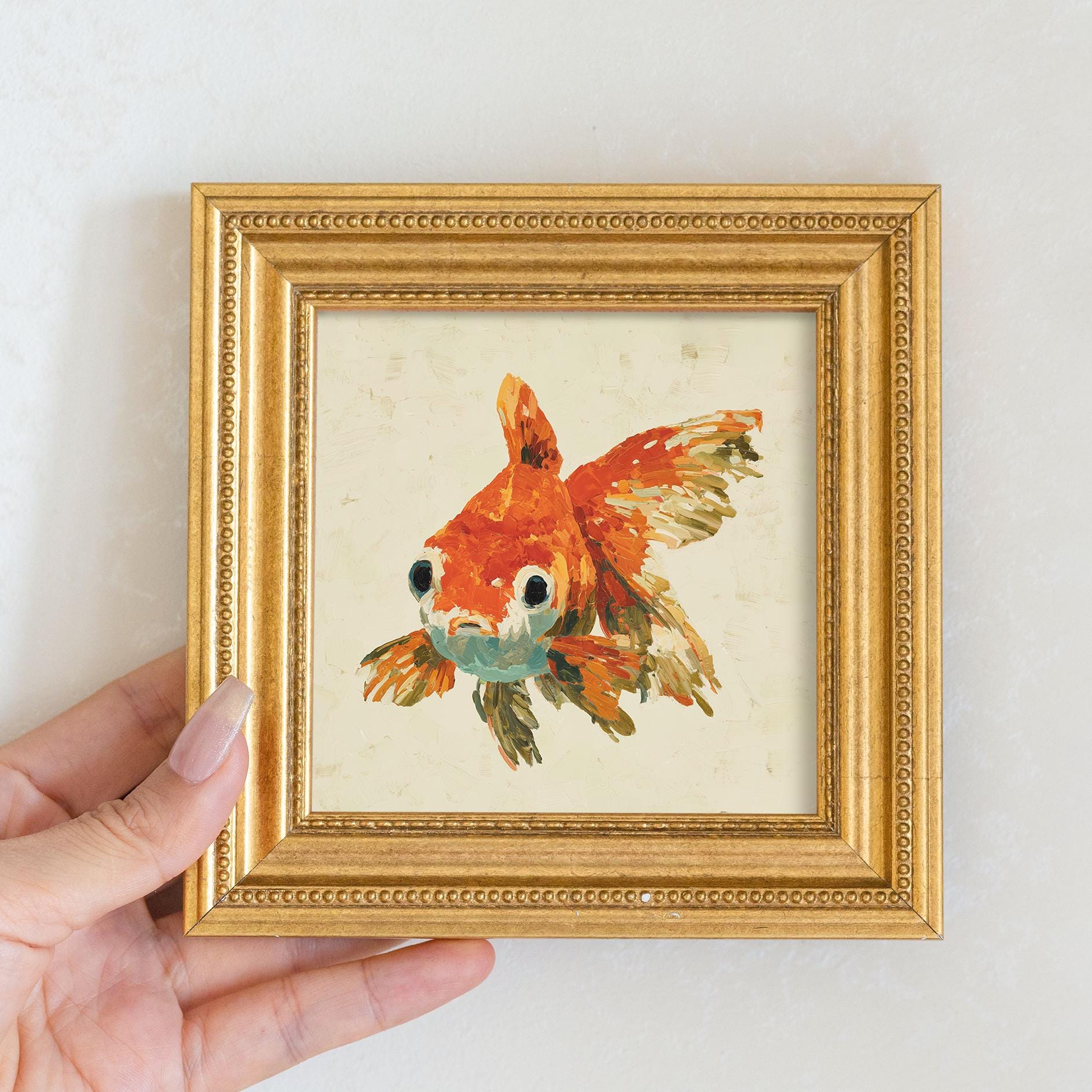 アラウンド・ザ・ゴールドフィッシュ 絵画 アート Original Goldfish Painting - Etsy