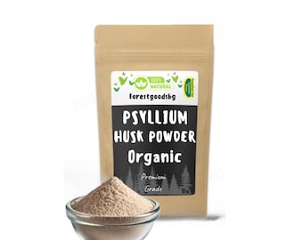 Organic Psyllium Husk Powder | Plantago Ovata | Baking & Craft Thickener | Vegan Fiber Supplement,gluten free baking, vegan egg substitute
