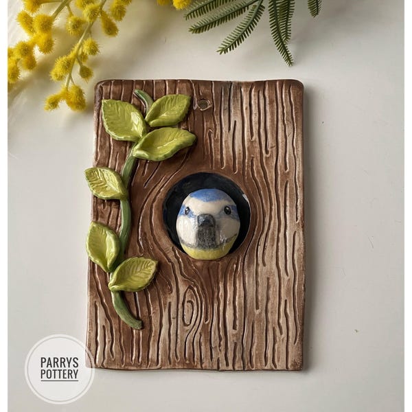 Wall ornament - woodlands - Birds - Handmade ceramics - not perfect