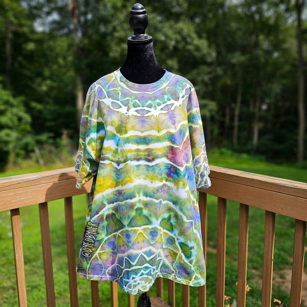 Tie Dye (2XL) Ice Dyed Mandala Adult Unisex T-shirt