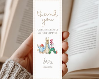 Storybook Bookmark Favor| Storybook Baby Shower Template | Book Themed Birthday Party Favors | Editable Printable Canva | 13 Designs