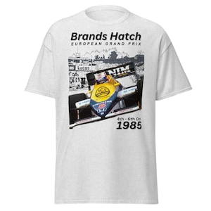 Retro Mansell First Win T-Shirt - Retro Brand Hatch European GP T-Shirt - Brands Hatch T-Shirt - Nigel Mansell T-Shirt