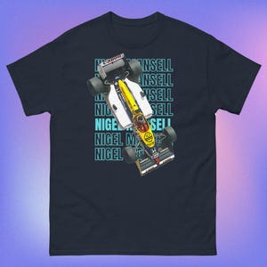 Retro Nigel Mansell Williams FW11 T-Shirt - Nigel Mansell design T-shirt - Classic racing shirt - Nigel Mansell Merch