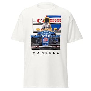 Nigel Mansell FW14B T-Shirt - Mansell T-Shirt - Retro Williams T-Shirt - Nigel Mansell Merch
