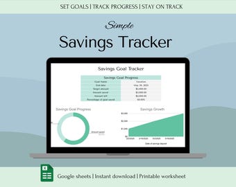 Savings Goal Tracker, Savings Planner, Budget Template, Sinking Funds Template, Budget Spreadsheet, Savings Spreadsheet, Financial Planner