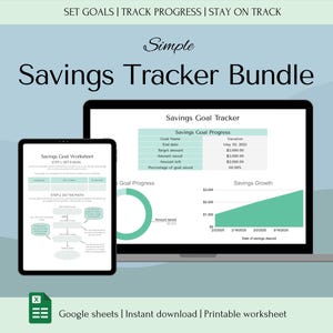 Savings Tracker, Savings Planner, Google Sheets Budget Planner, Budget Template, Savings Template, Budget Spreadsheet, Savings Spreadsheet