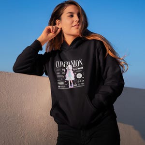 Sudadera unisex de gran tamaño con diseño de chica de anime, ropa de calle acogedora con diseño de anime kawaii, linda sudadera con capucha con diseño de chica de anime, regalo para amantes del anime, regalo del día de San Valentín