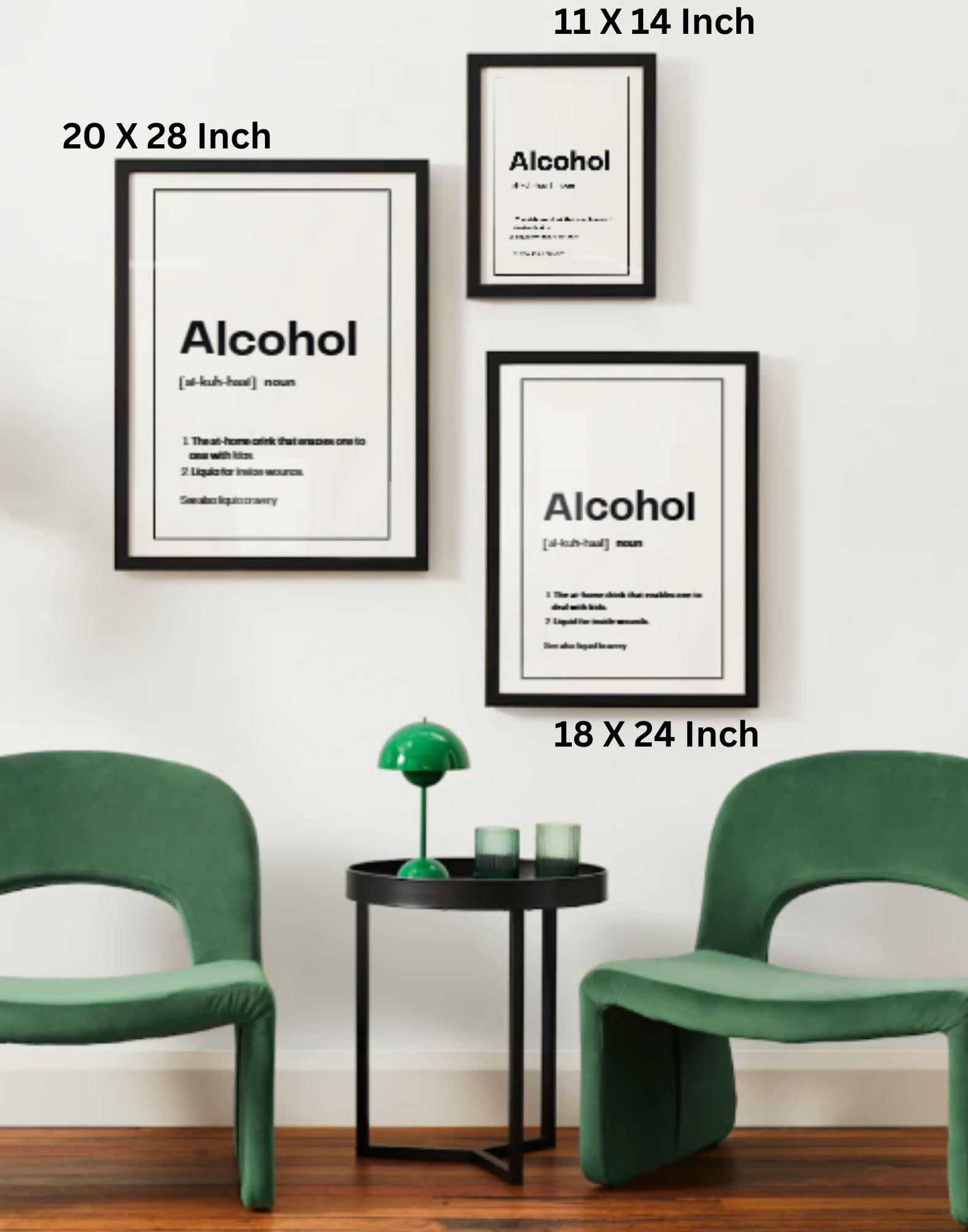 Definition Poster, Funny, Alcohol, Minimalistic Wall Art, Home Decor ...