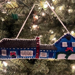 Custom Handmade Home Felt Ornament, Personalized Home Ornament, New Home Gift, Housewarming Gift Handmade