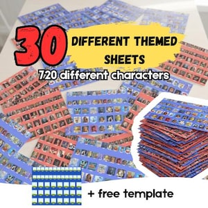 Guess who 2.0 characters boards sheets, Guess who 2.0 template, Guess who 2.0 game board