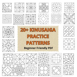 Kinusaiga-Muster, Kinusaiga-Übungsvorlagen (PDF)